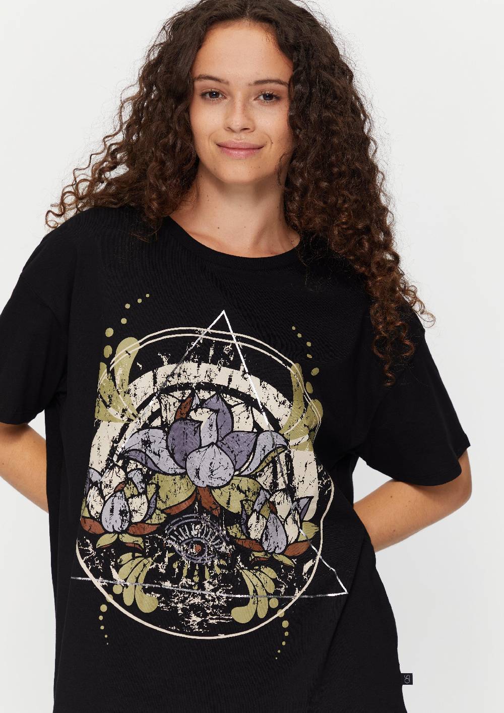 S.Oliver Print-T-Shirt mit überschnittenen Schultern Kauf eins, bekomm eins gratis
