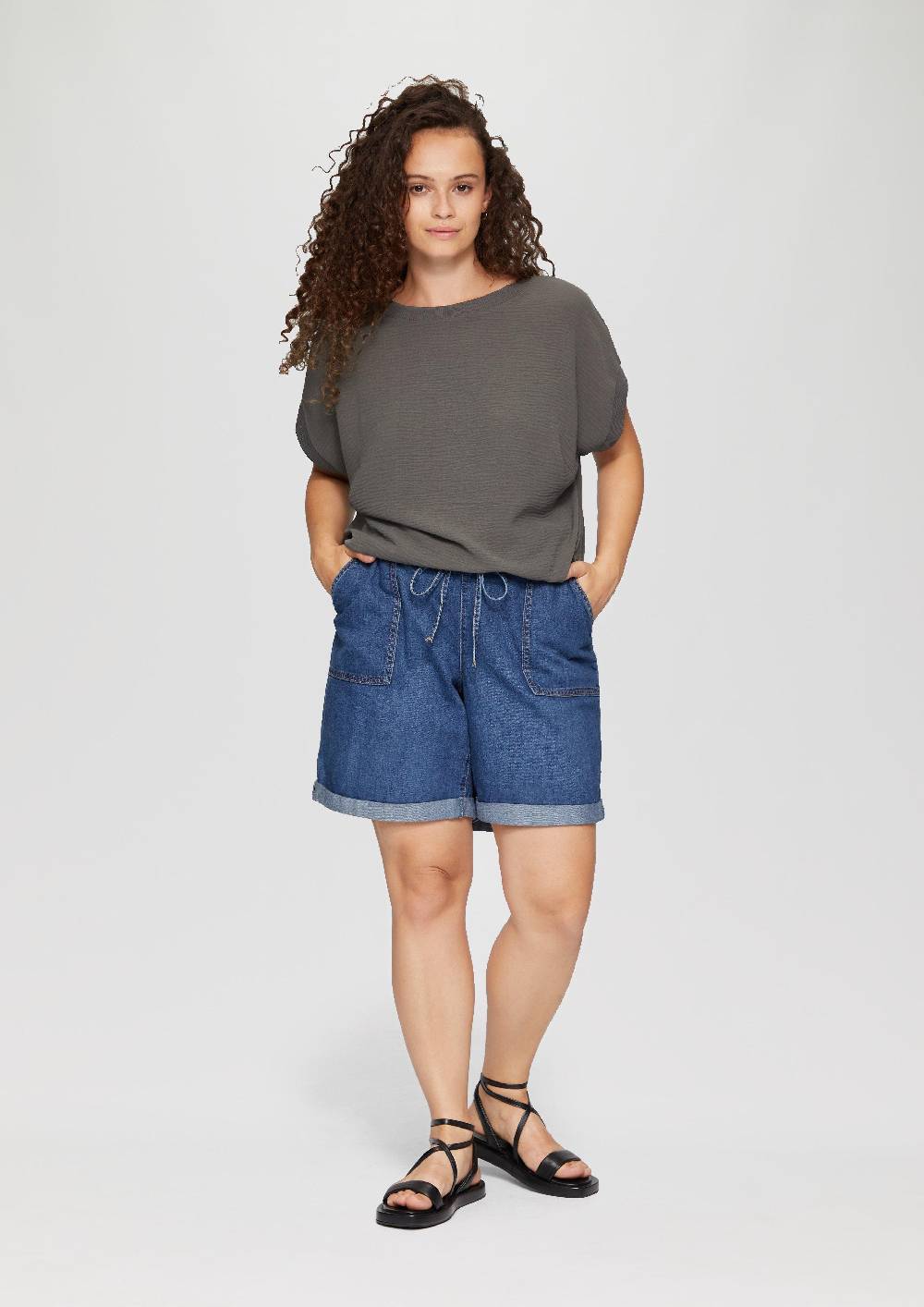 S.Oliver Materialmix-T-Shirt im Loose Fit Tägliche Deals