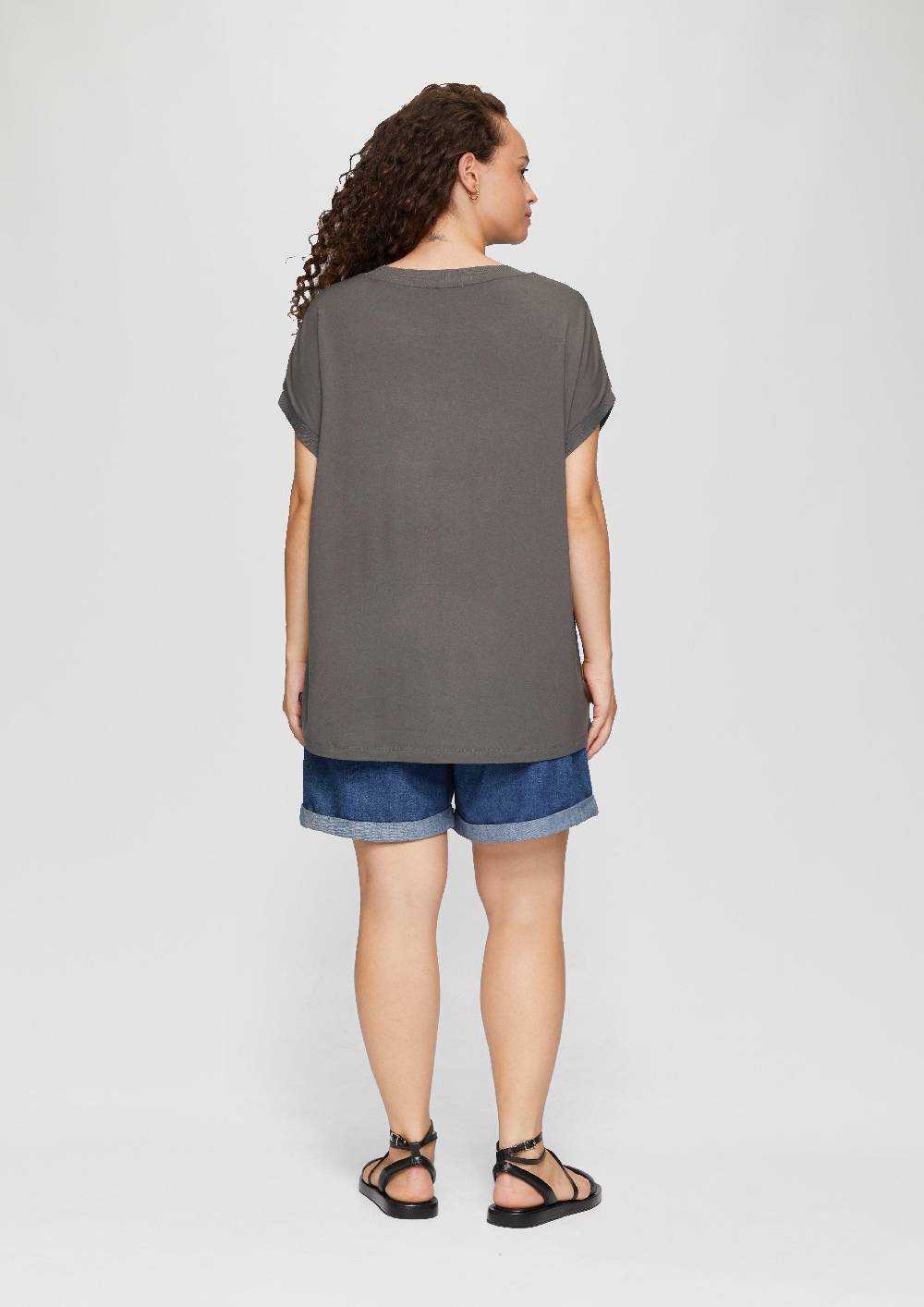 S.Oliver Materialmix-T-Shirt im Loose Fit Tägliche Deals