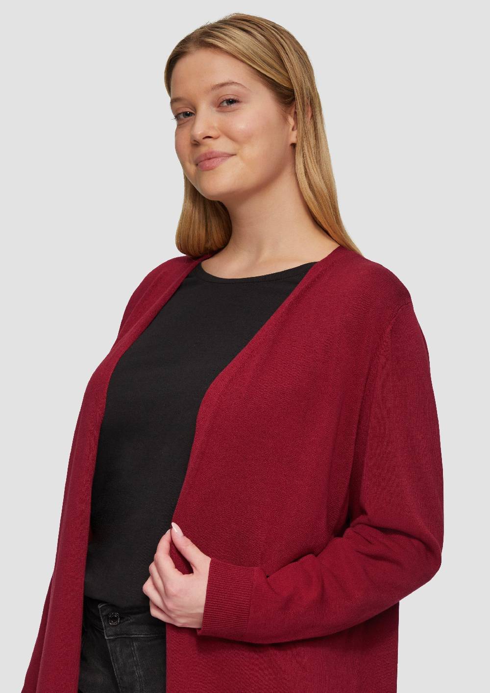 S.Oliver Cardigan aus Viskose-Baumwollmix Begrenzte Freigabe