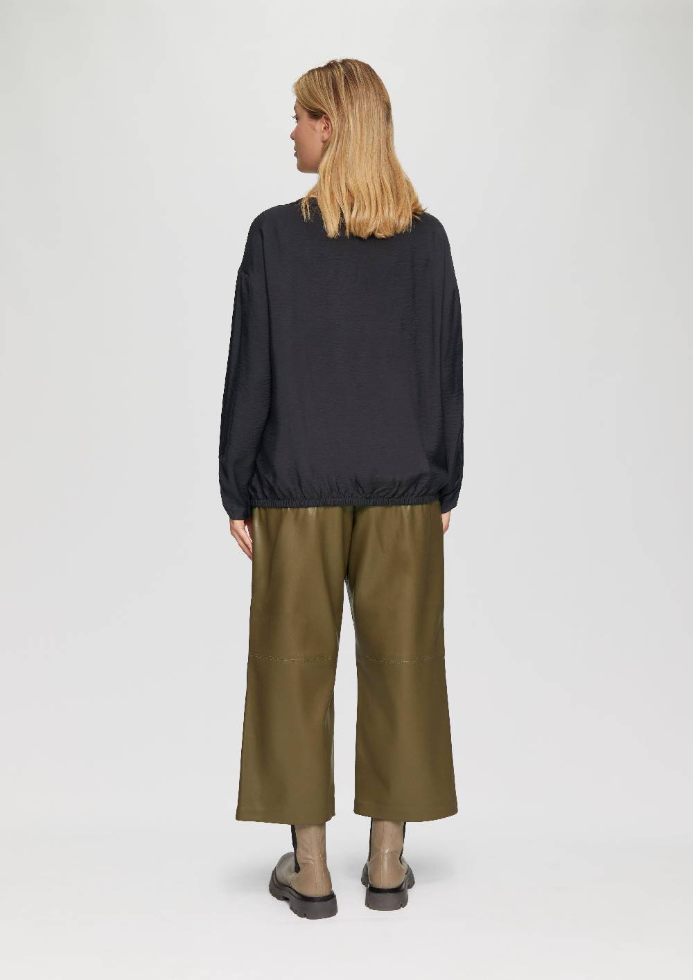 S.Oliver Viskose-Bluse mit elastischem Saum Neueste Stile