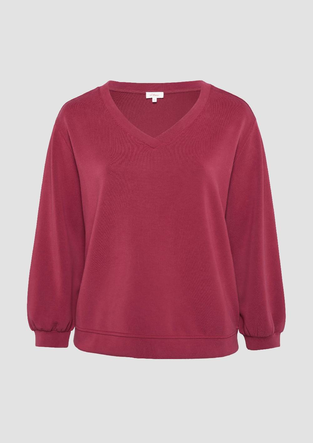 S.Oliver Scuba-Sweatshirt mit V-Ausschnitt Bis zu 60% Rabatt