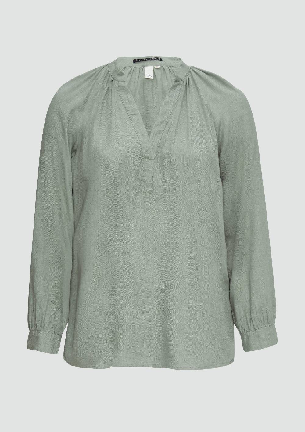S.Oliver Melierte Viskosebluse mit Raffung Nur für heute