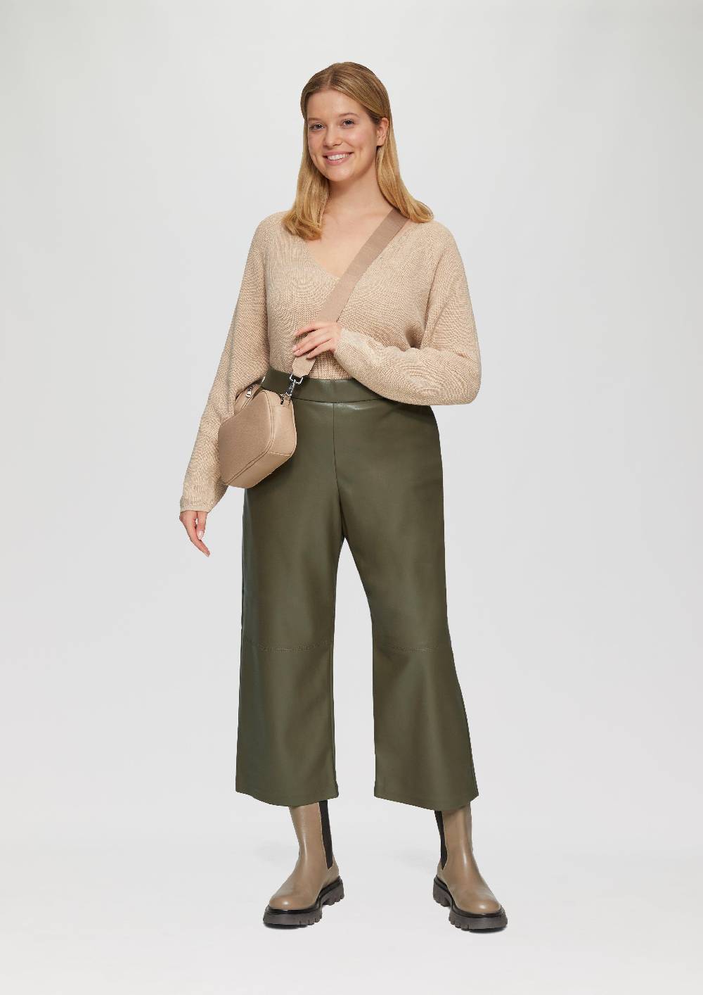 S.Oliver Culotte aus Lederimitat mit Nahtdetails Super Rabatt