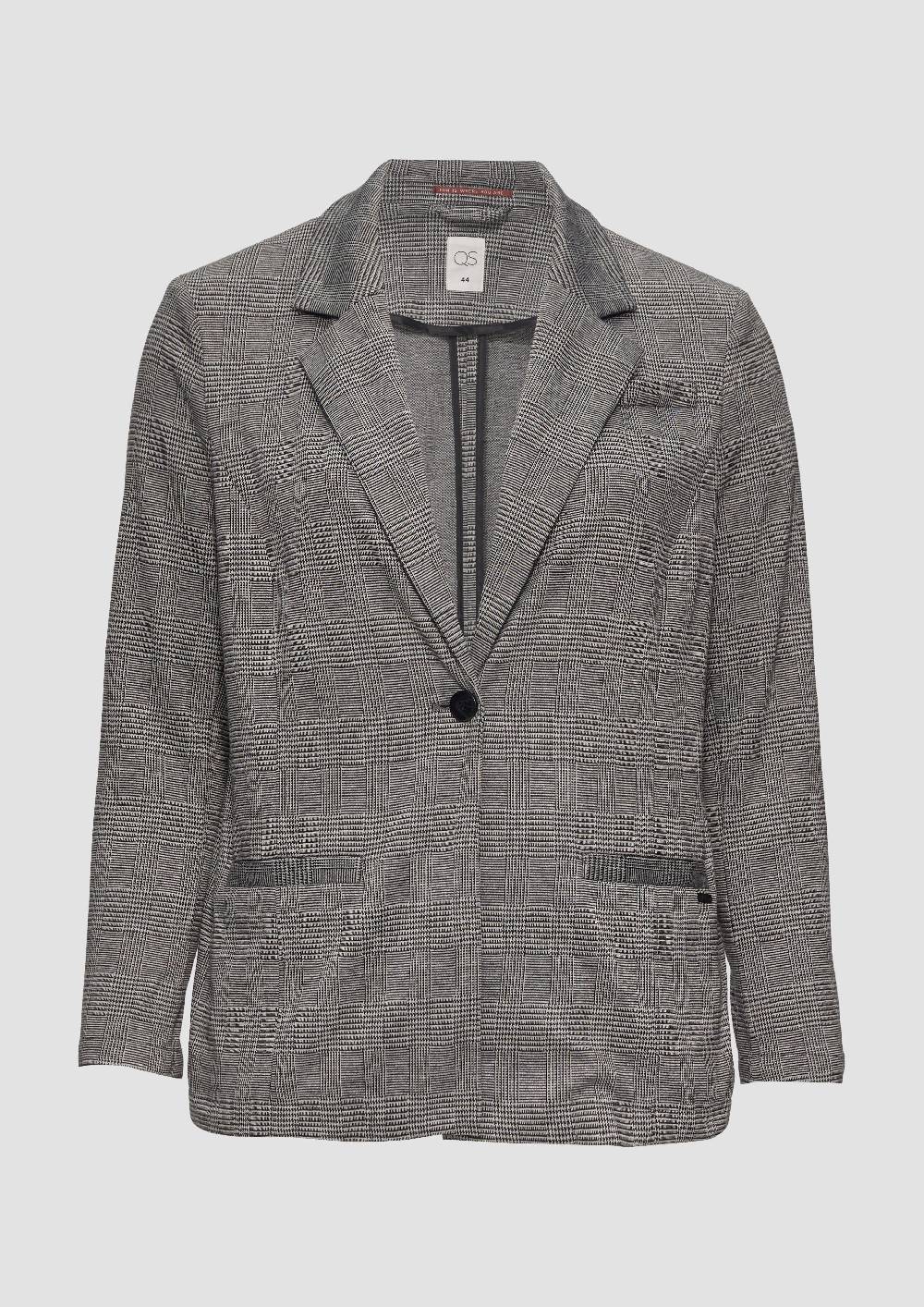 S.Oliver Gemusterter Blazer aus Interlock-Jersey Im Verkauf