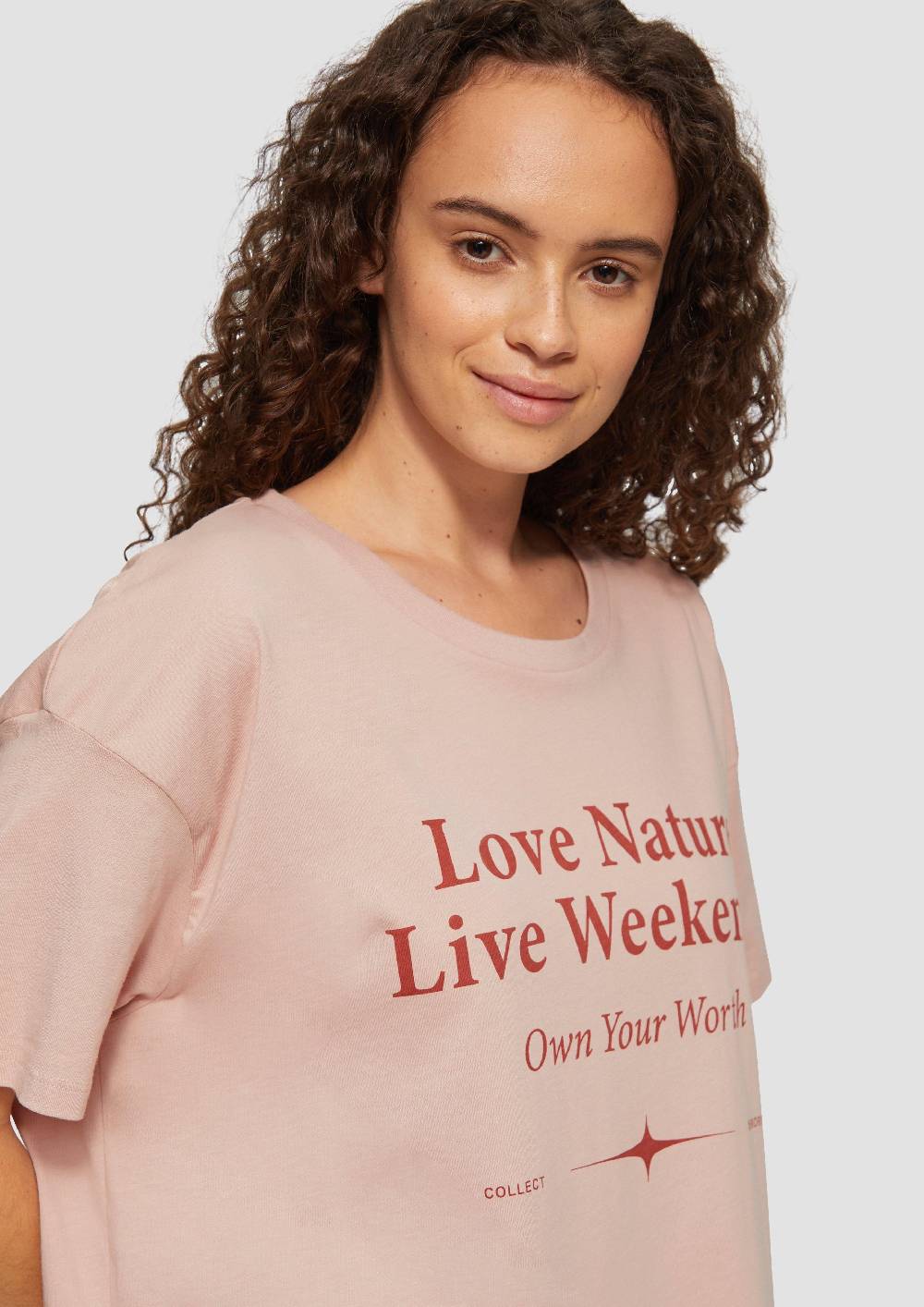 S.Oliver Print-Shirt mit überschnittenen Schultern Outlet
