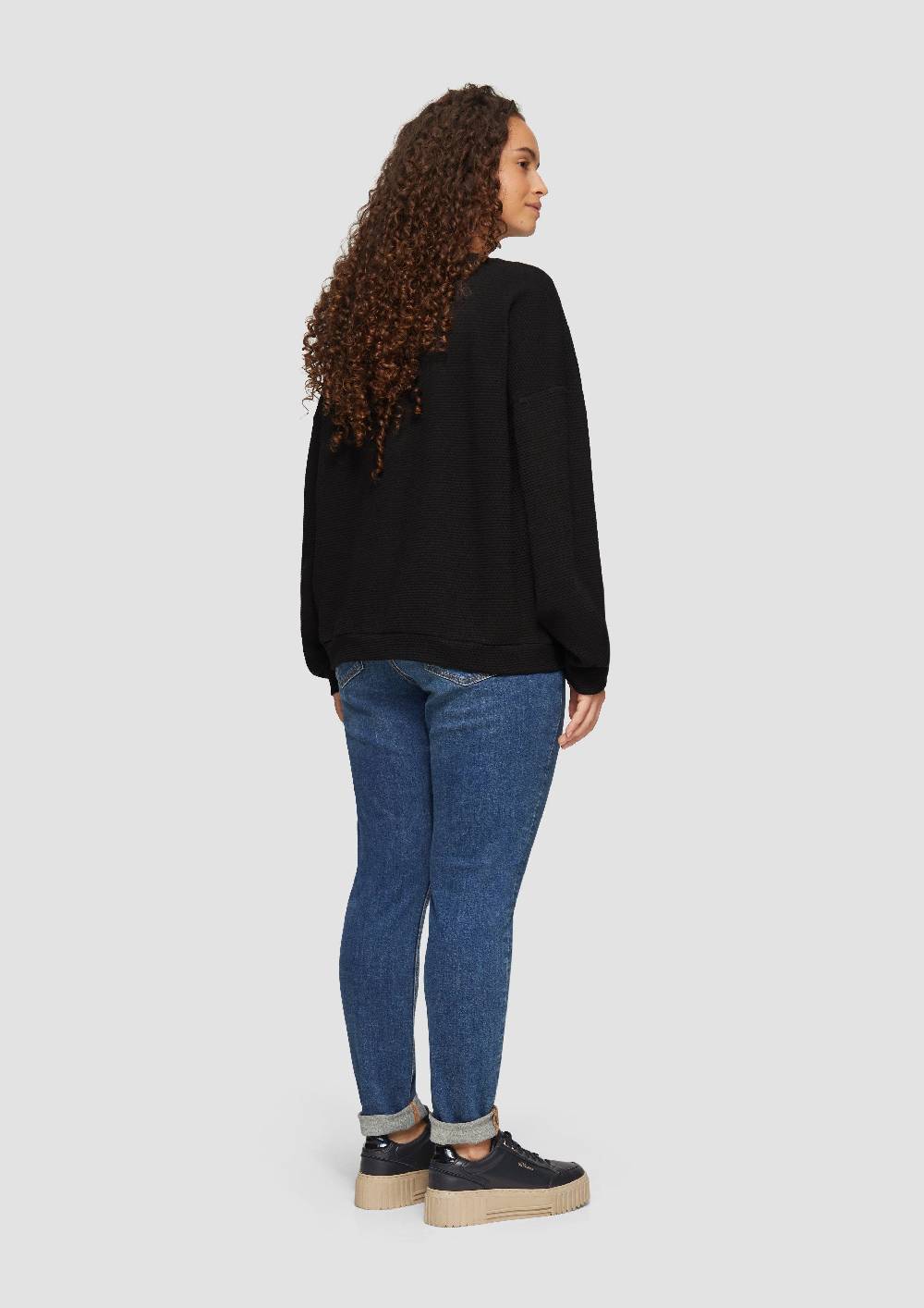 S.Oliver Loose Fit-Sweatshirt mit Struktur Günstiger Verkauf