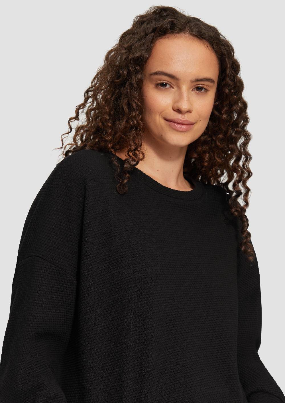 S.Oliver Loose Fit-Sweatshirt mit Struktur Günstiger Verkauf