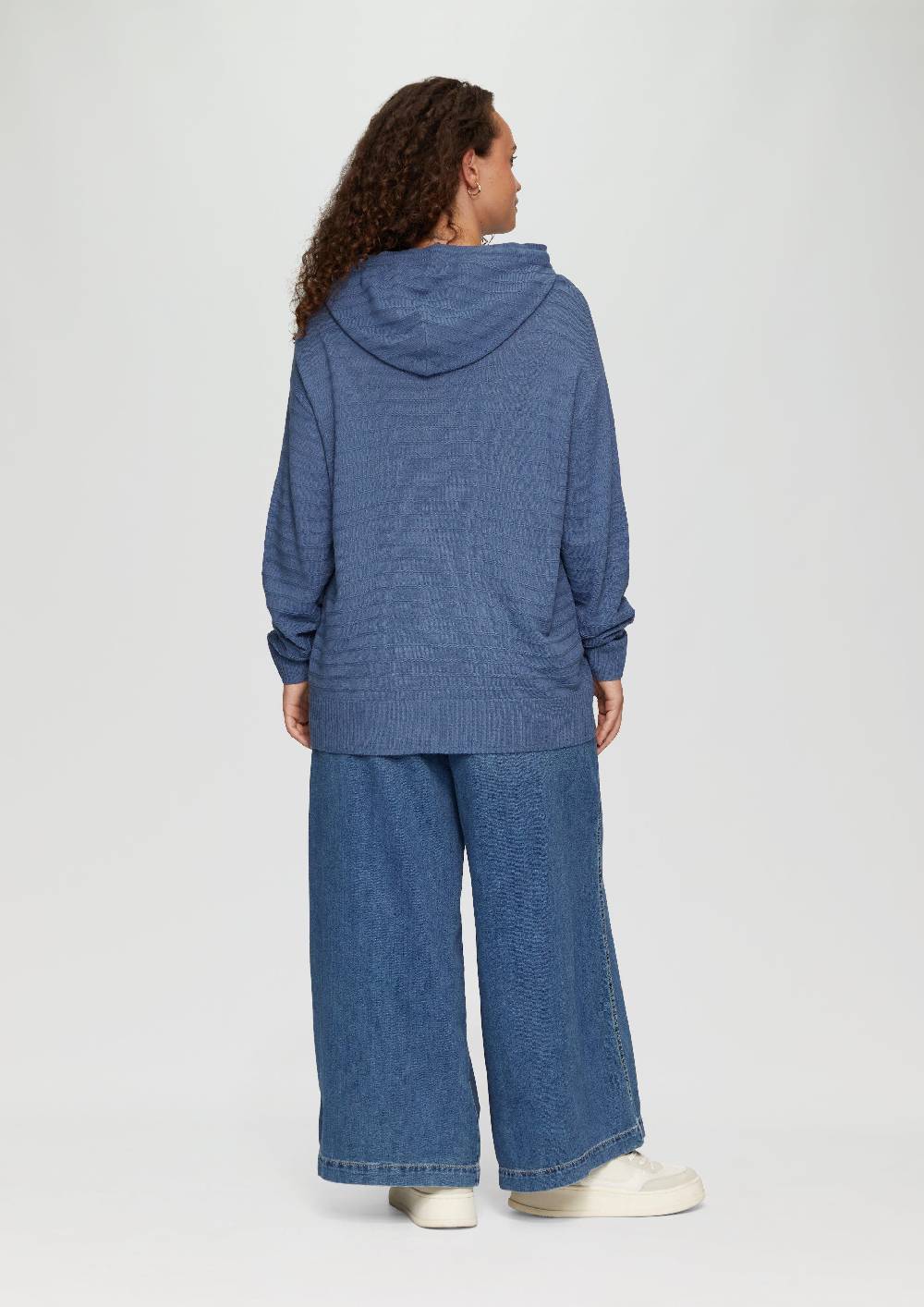 S.Oliver Strukturierter Strickpullover mit Kapuze Blitzverkäufe