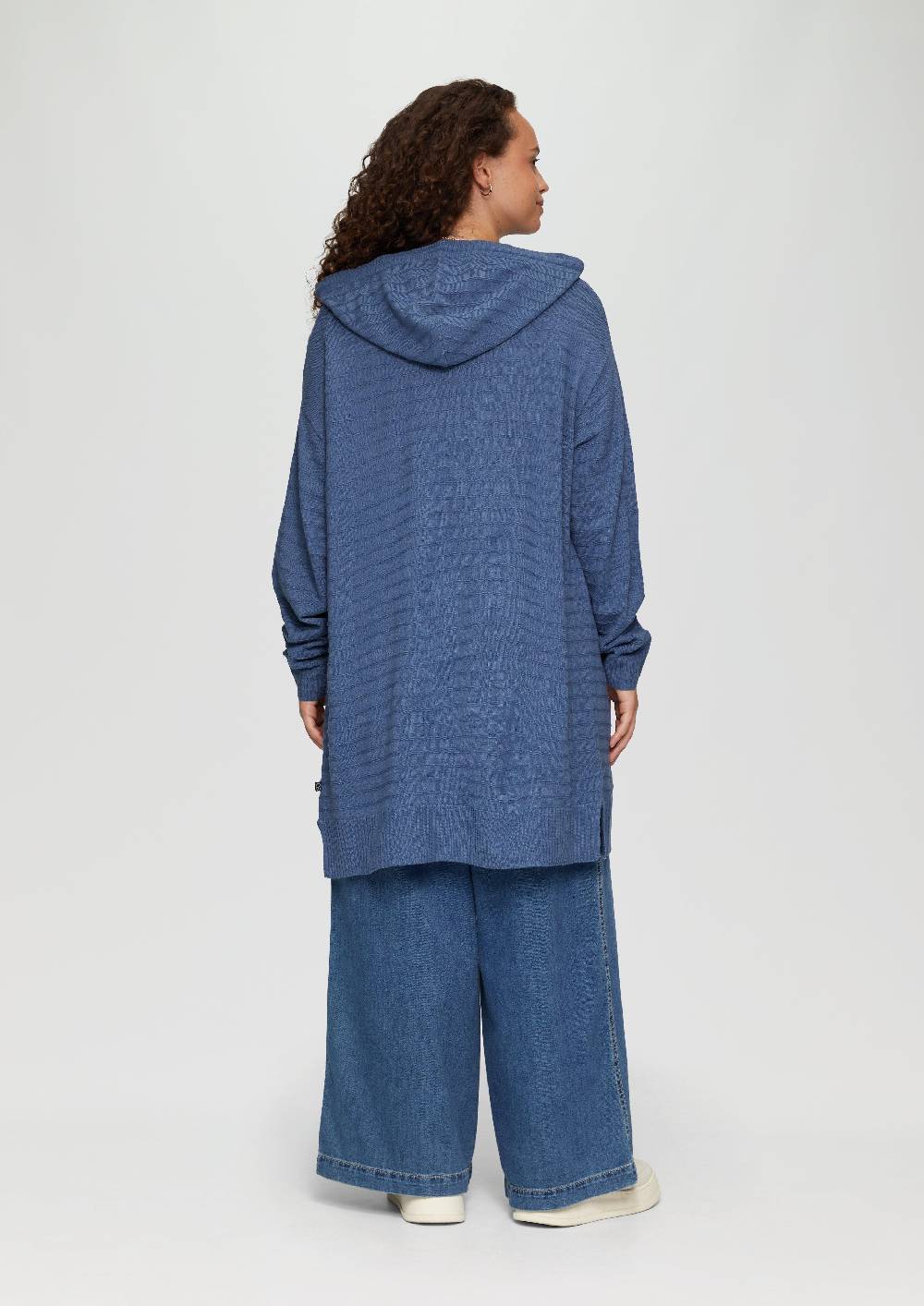 S.Oliver Strickjacke mit Kapuze und Streifenstruktur Kostenloser Versand