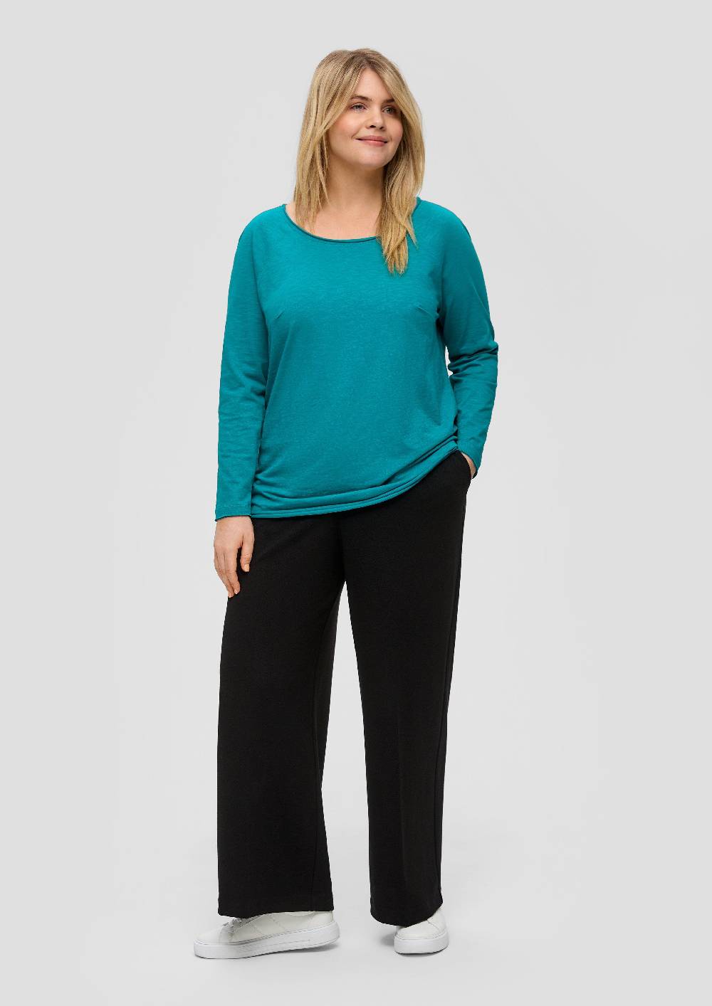 S.Oliver Longsleeve mit Flammgarn-Struktur Rabatt