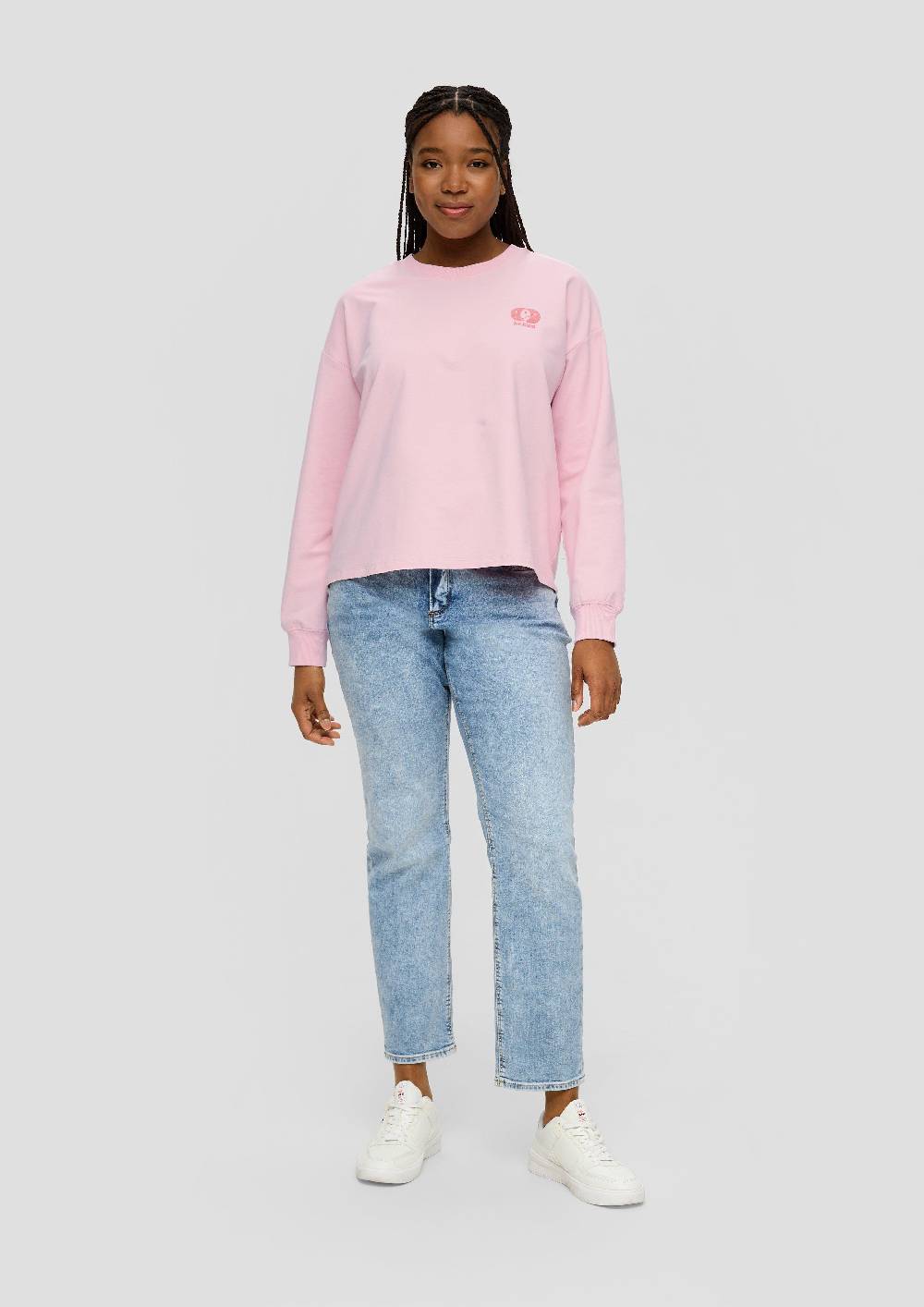 S.Oliver Sweatshirt im Boxy Cut mit Rückenprint Günstig kaufen