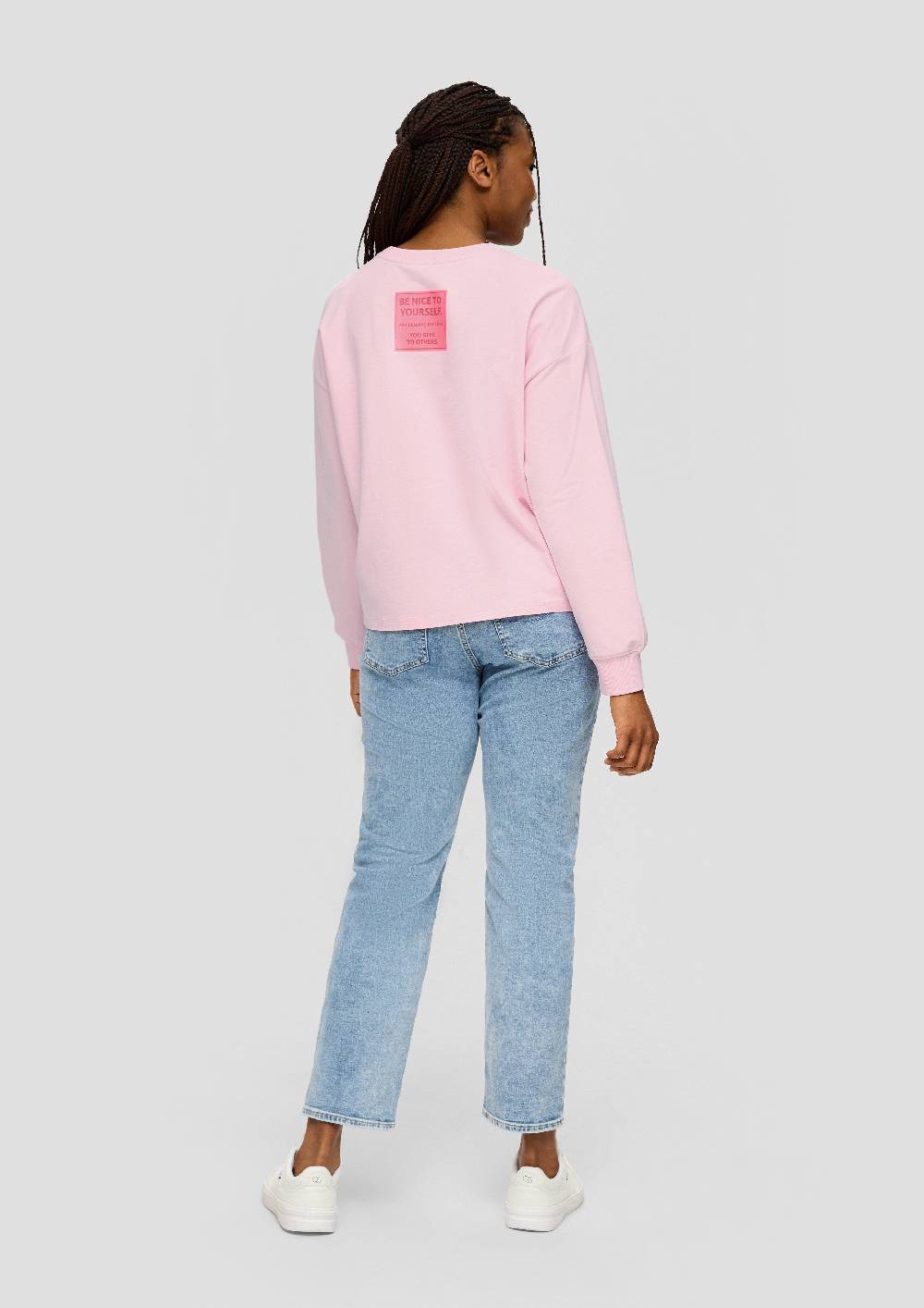 S.Oliver Sweatshirt im Boxy Cut mit Rückenprint Günstig kaufen