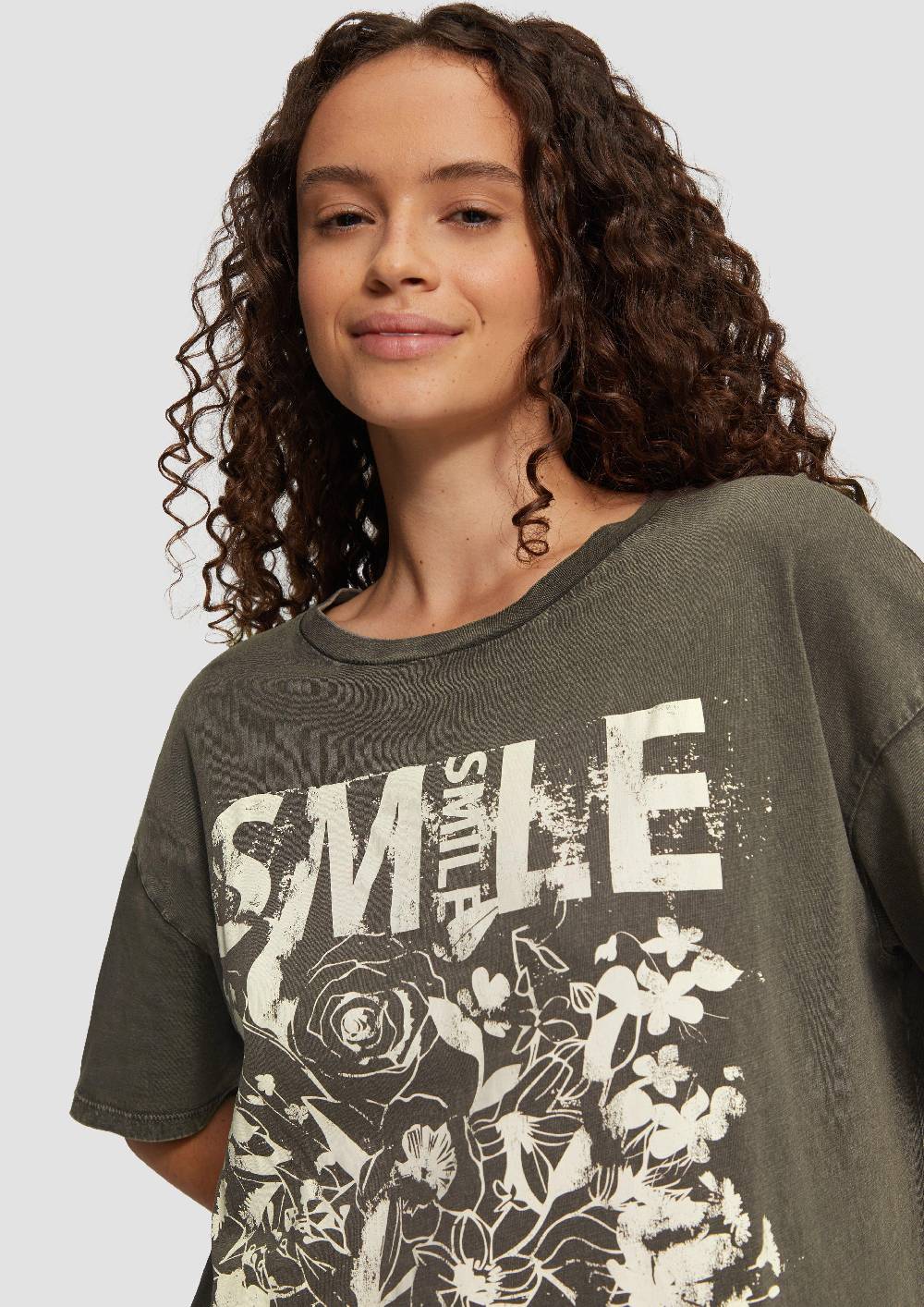S.Oliver Oversized Print-Shirt im Used-Look Versandkostenfrei