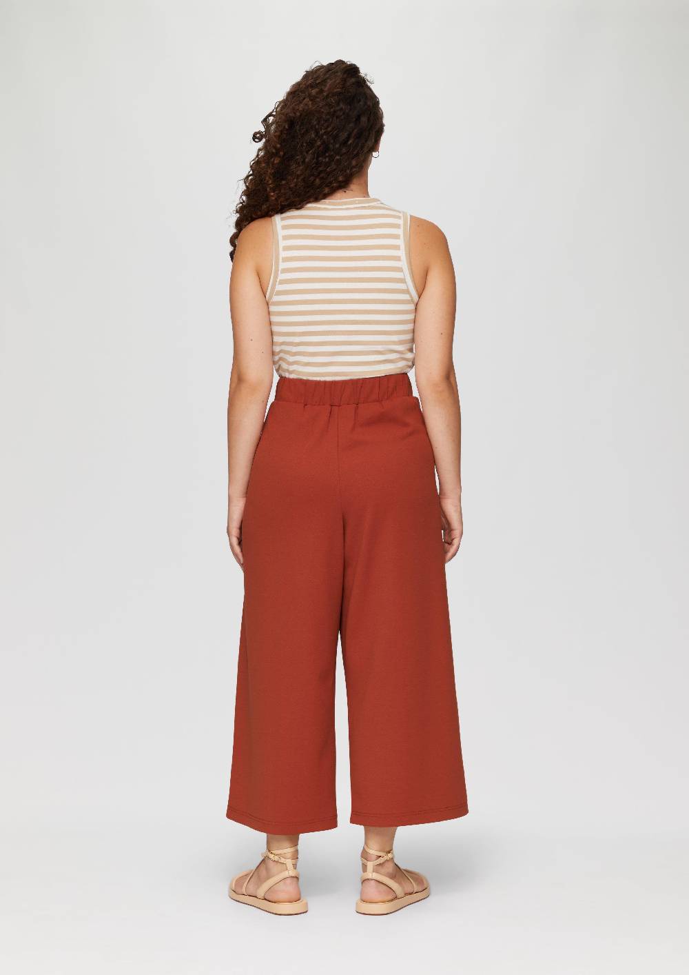 S.Oliver Elastische Wide-Leg-Hose aus Crêpe Großer Ausverkauf