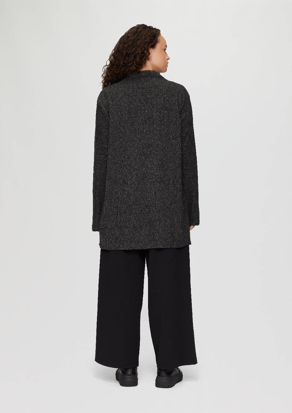 S.Oliver Gerippter Long-Cardigan in melierter Optik Flash Sale