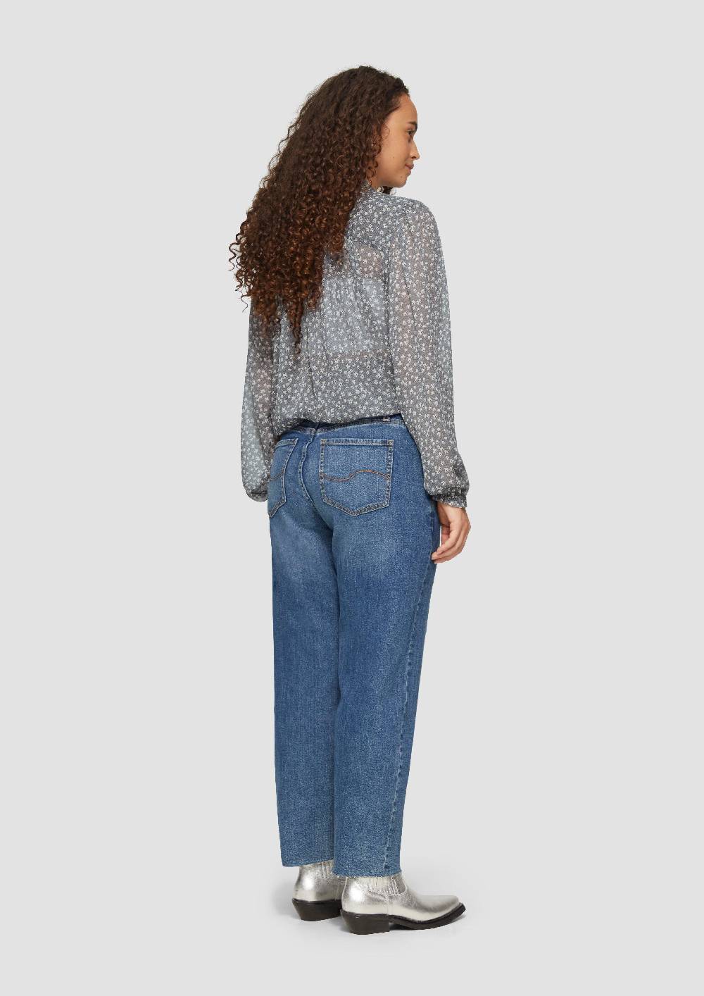 S.Oliver Leicht transparente Chiffonbluse mit Puffärmeln Begrenztes Angebot