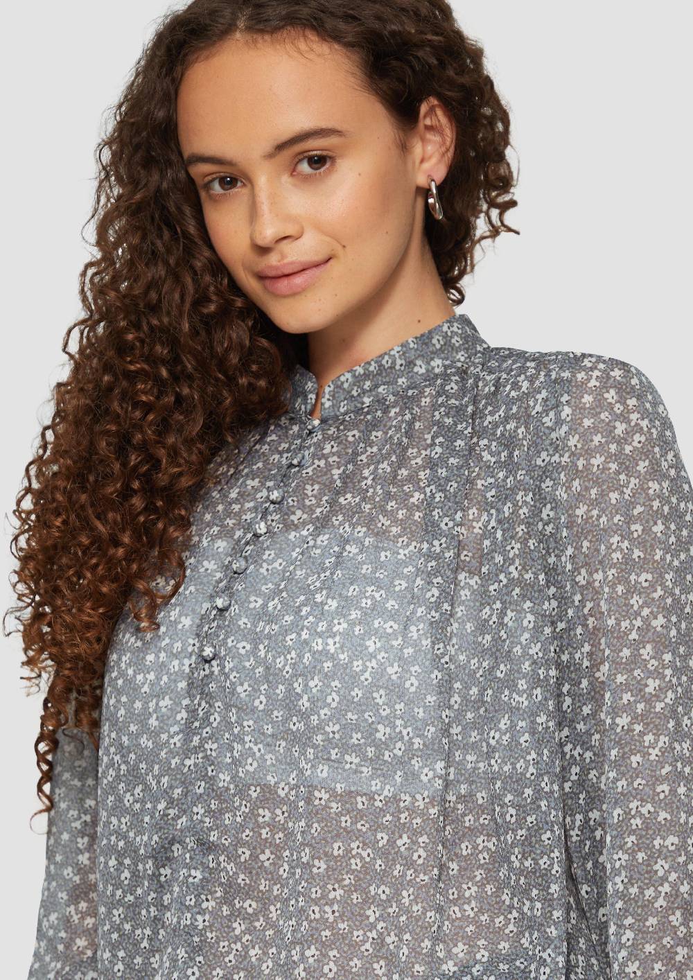 S.Oliver Leicht transparente Chiffonbluse mit Puffärmeln Begrenztes Angebot