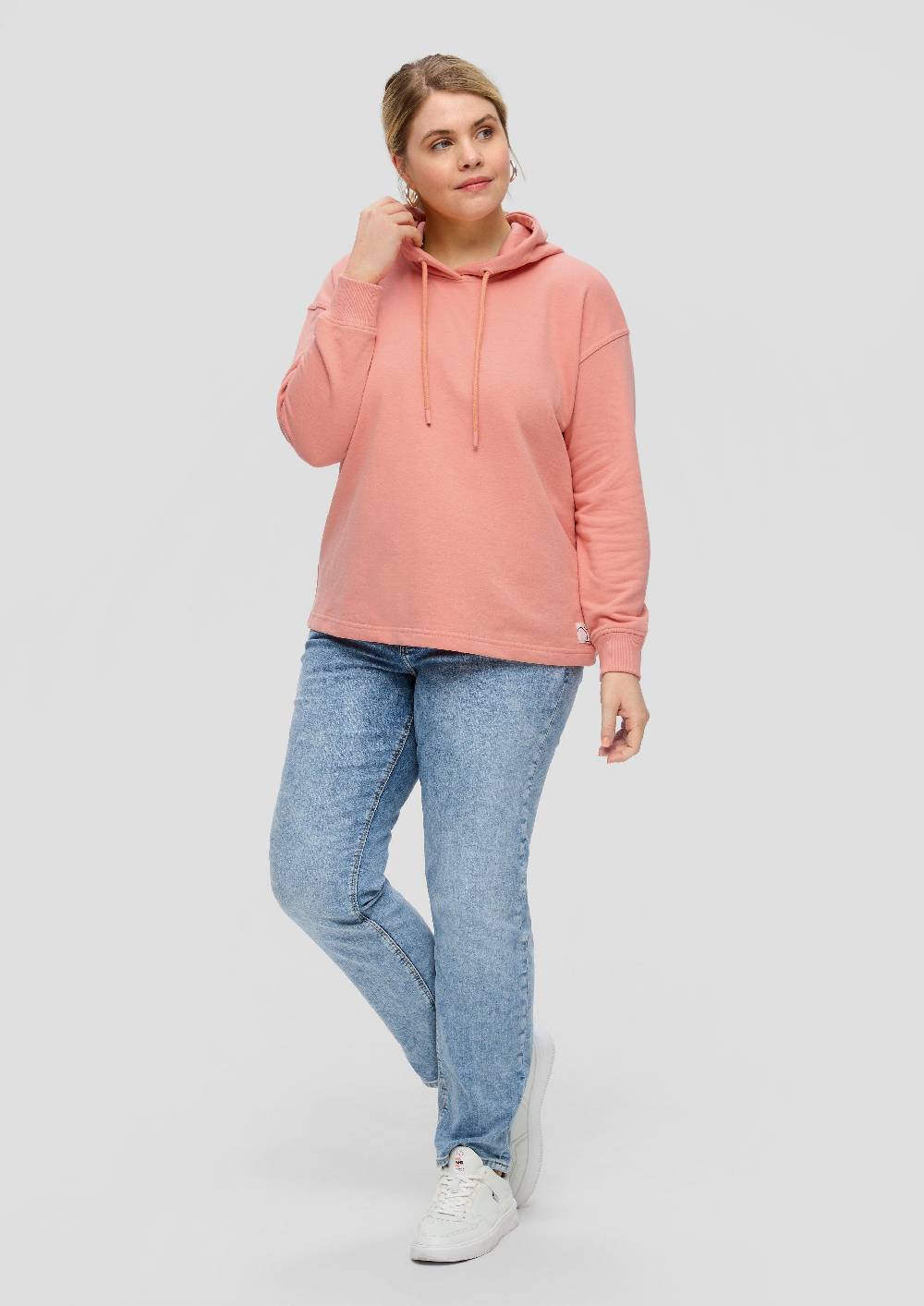 S.Oliver Kapuzensweatshirt mit überschnittener Schulter Black Friday