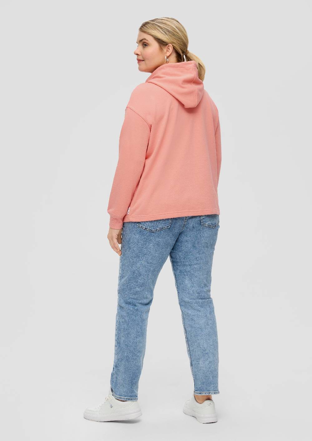 S.Oliver Kapuzensweatshirt mit überschnittener Schulter Black Friday