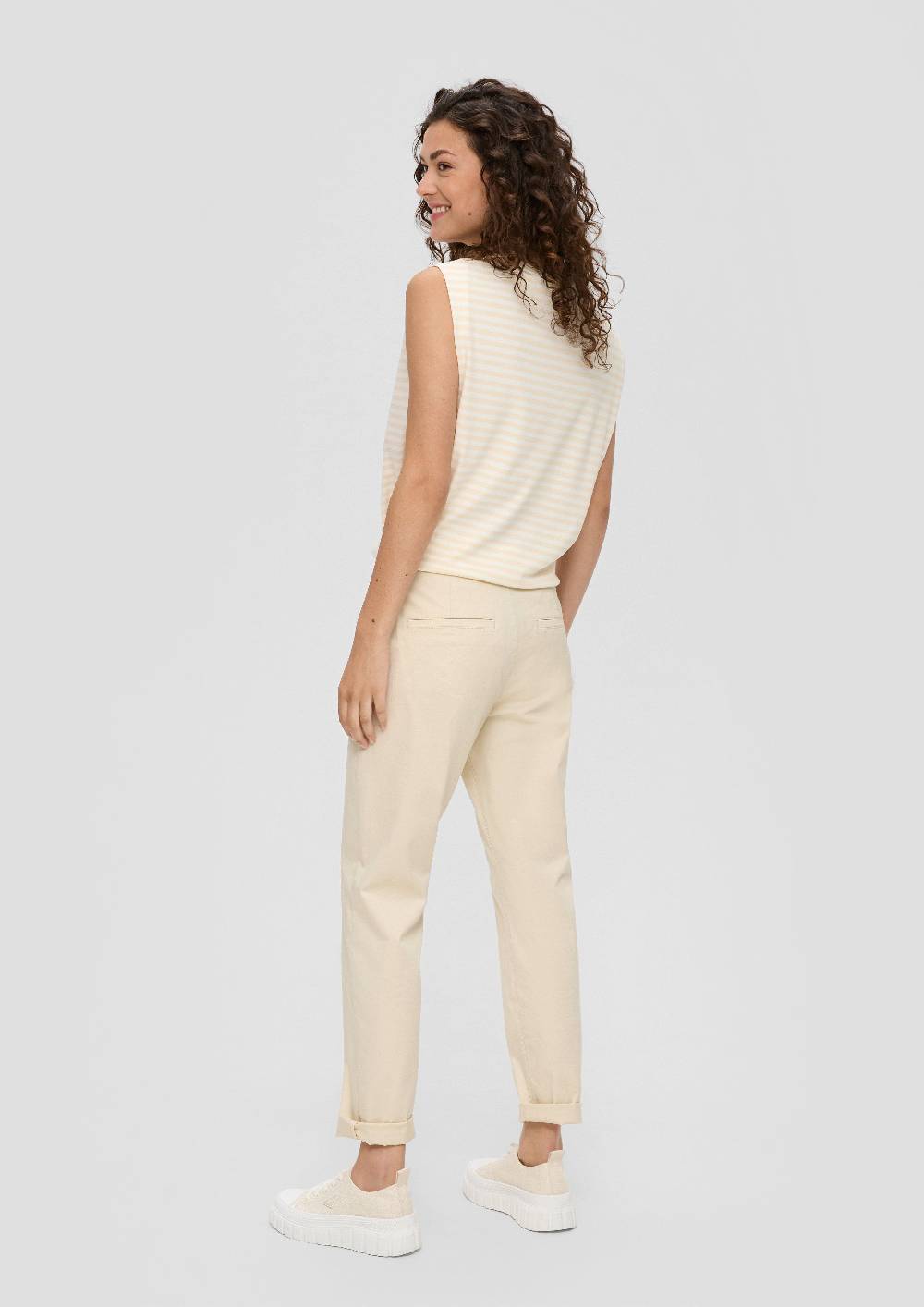 S.Oliver Chino mit Gürtel aus Baumwollstretch Tiefpreis