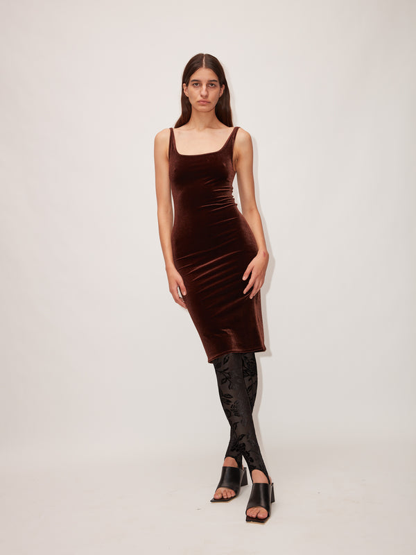 Simone Wild Velvet Dress Midi Limitierter Zeitrabatt