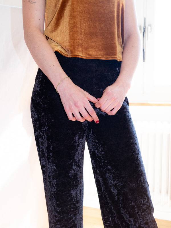 Simone Wild Hammered Velvet Cozy Pants Große Rabatte