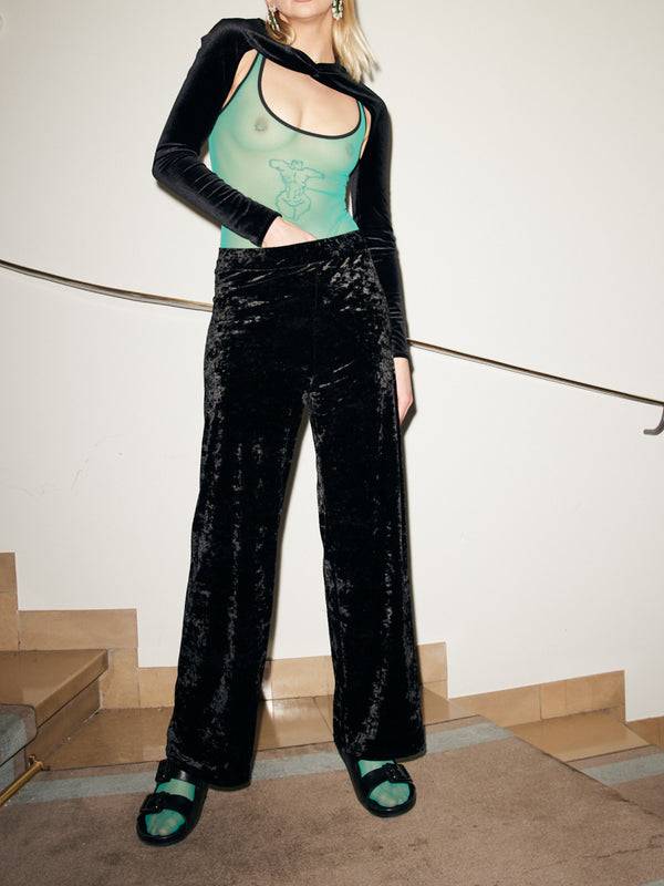 Simone Wild Hammered Velvet Cozy Pants Große Rabatte