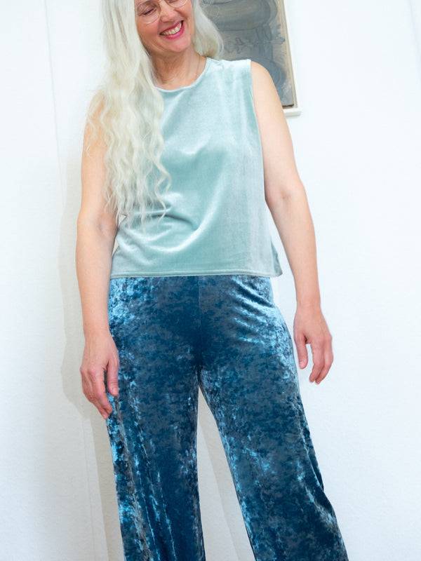 Simone Wild Hammered Velvet Cozy Pants Saisonale Angebote