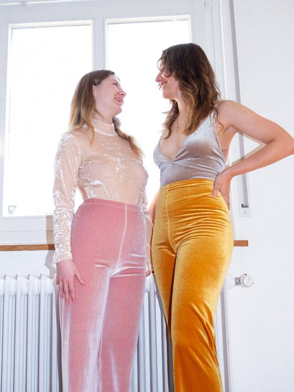 Simone Wild Velvet Wide Leg Pants Sonderangebote