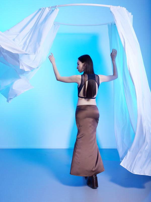 Simone Wild Satin Long Skirt Letzter Tag