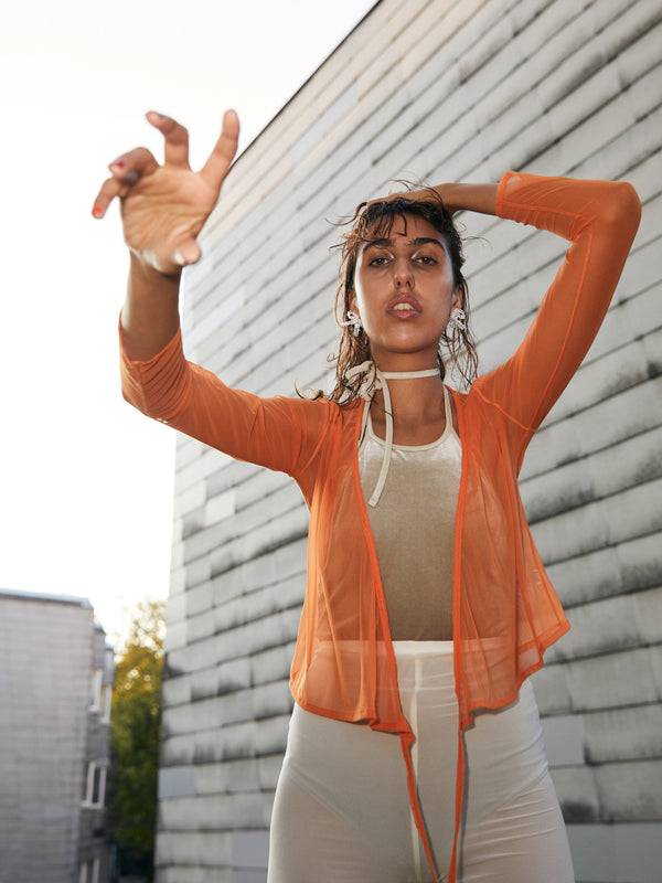 Simone Wild Net Wrap Blouse Räumungsverkauf