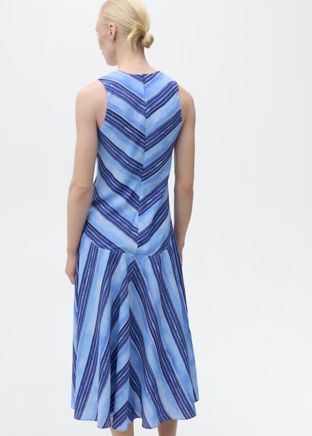 Mango Ausgestelltes Kleid mit Streifen Osterangebot