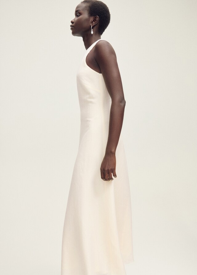 Mango Leinenkleid mit ausgefranstem Saum Zeitlich begrenztes Angebot
