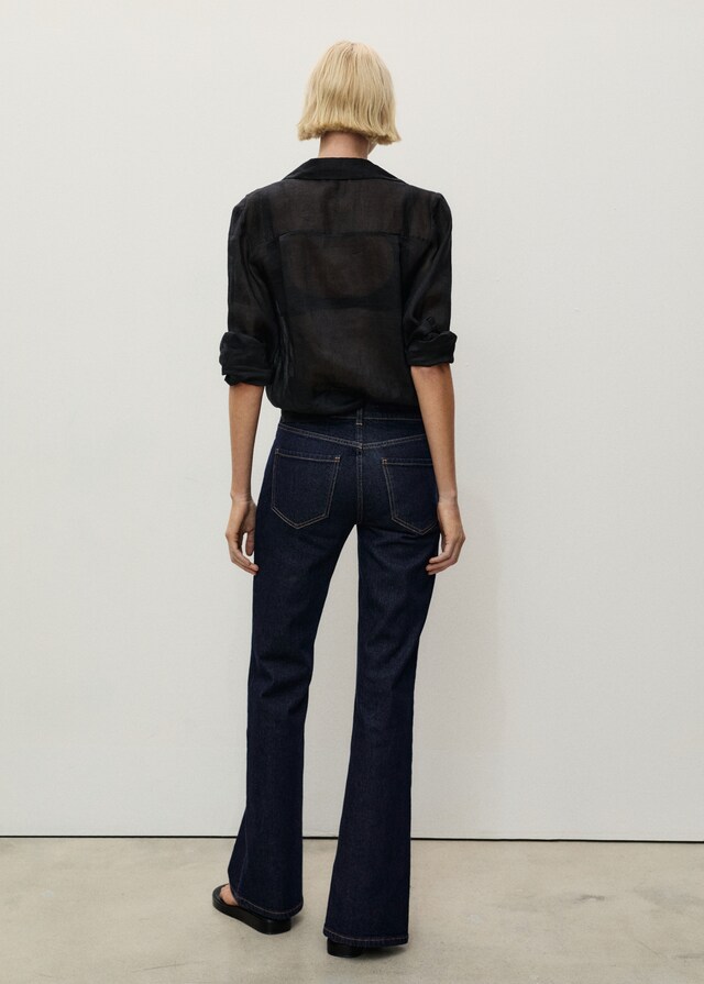 Mango Flared-Rinse-Wash-Jeans mit Schlitzen VIP-Rabatte