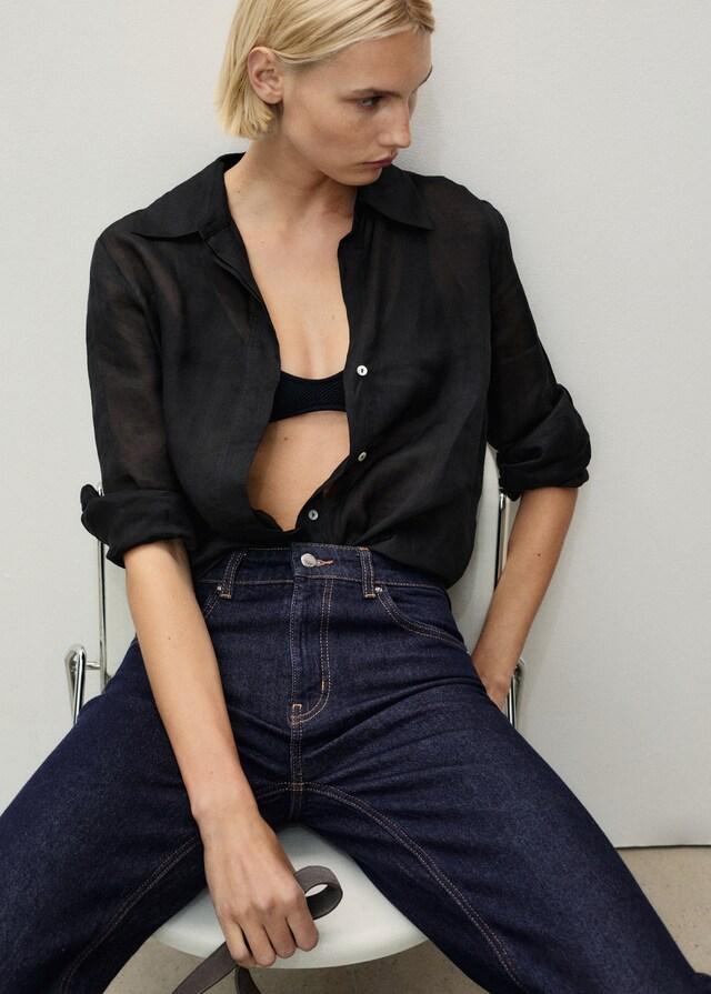 Mango Flared-Rinse-Wash-Jeans mit Schlitzen VIP-Rabatte