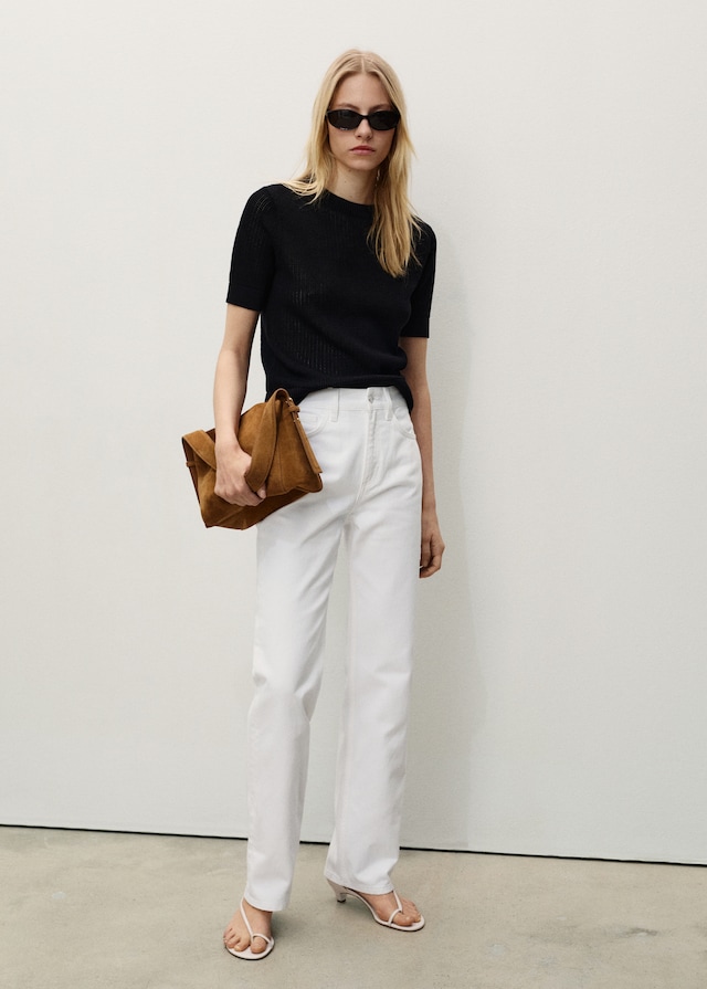Mango Gerade Jeans Matilda mit mittlerer Bundhöhe Tiefpreis