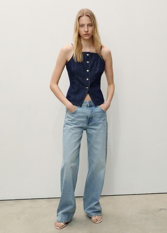 Mango Gerade Jeans Miami mit mittlerer Bundhöhe Super Sparpreis