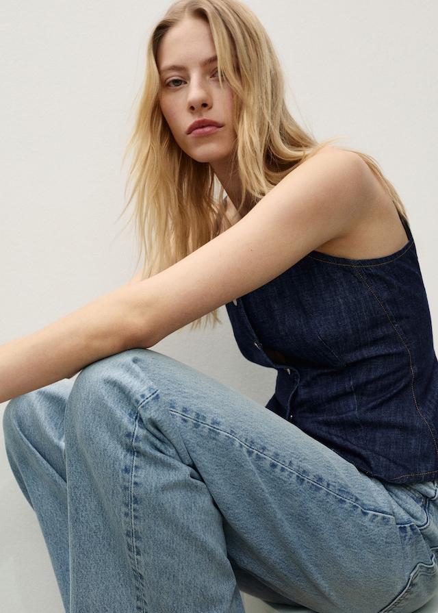 Mango Gerade Jeans Miami mit mittlerer Bundhöhe Super Sparpreis