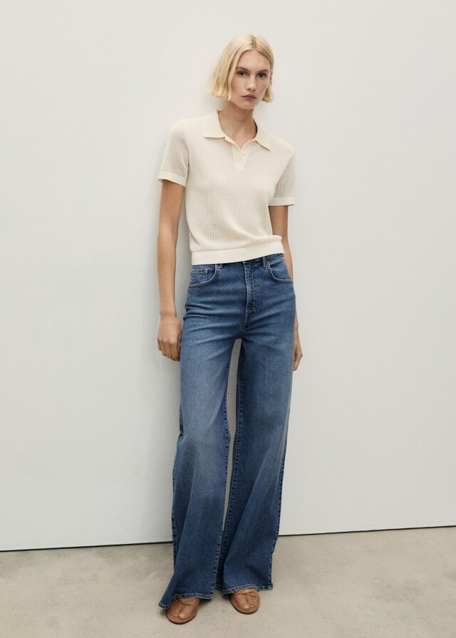 Mango Wideleg-Jeans mit hohem Bund Wochenangebot