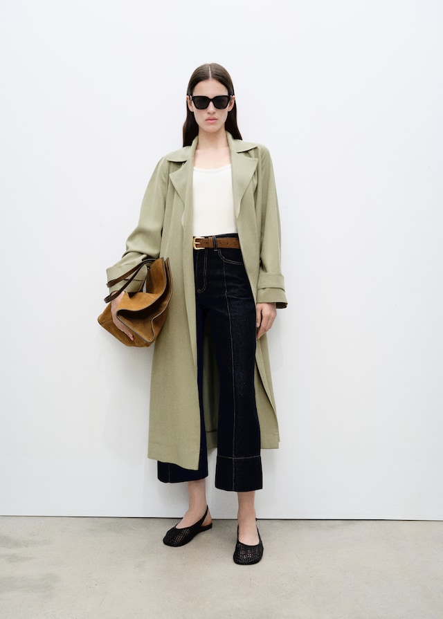 Mango Soft Trenchcoat mit Gürtel Begrenzte Freigabe