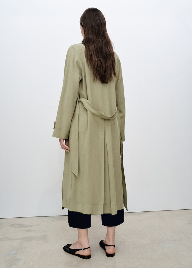 Mango Soft Trenchcoat mit Gürtel Begrenzte Freigabe