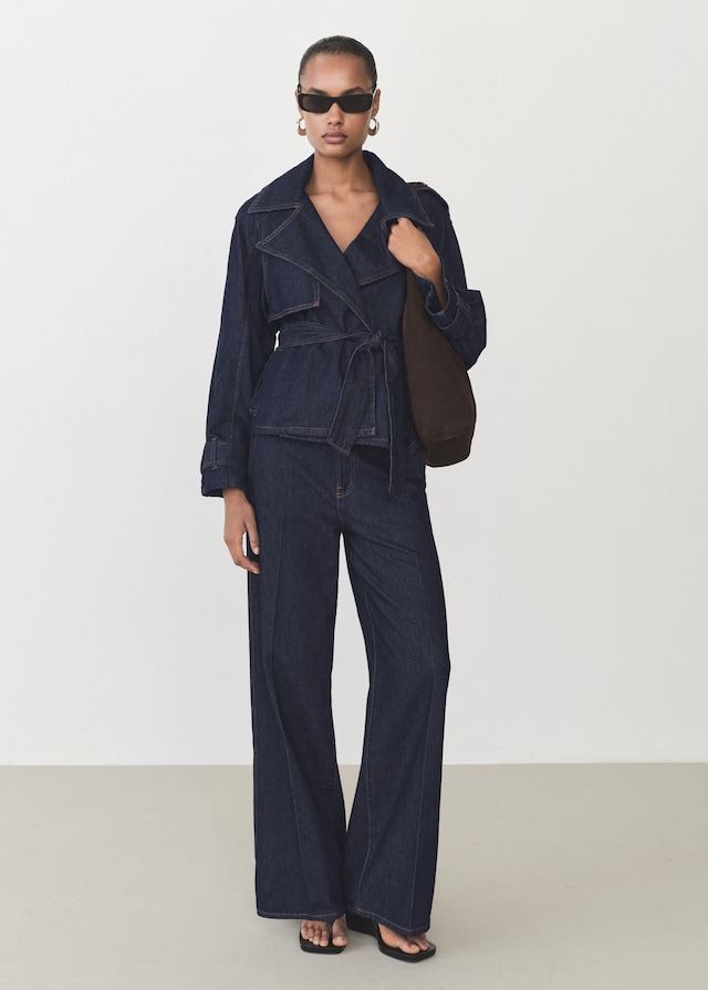 Mango High-Waist-Jeans mit weitem Bein Letzte 2 Tage