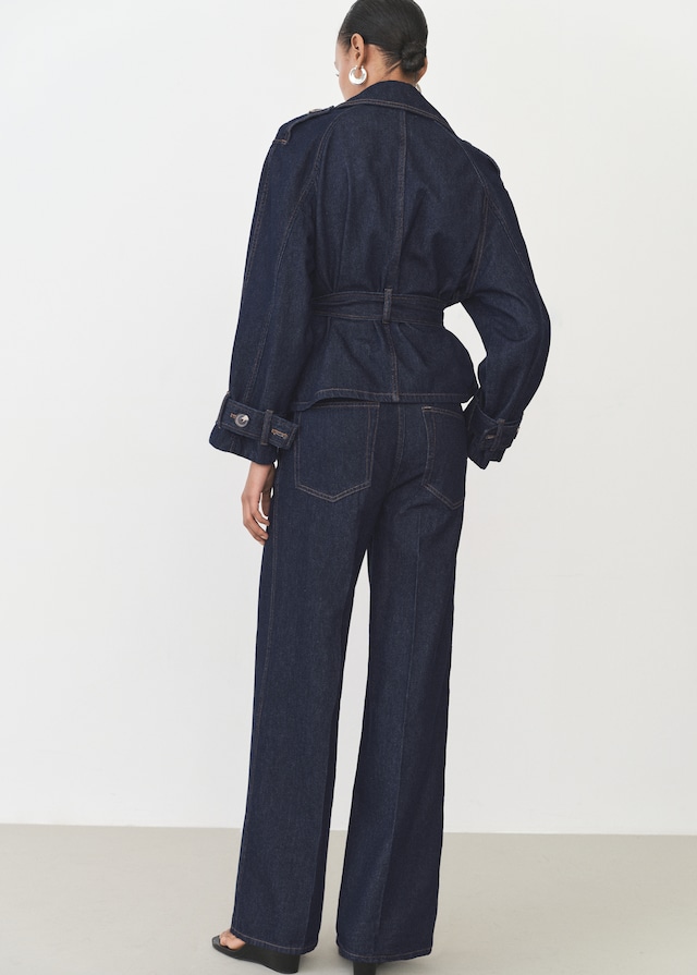 Mango High-Waist-Jeans mit weitem Bein Letzte 2 Tage