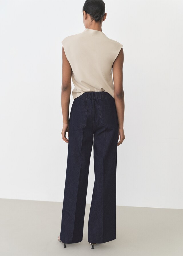 Mango High-Waist-Jeans mit weitem Bein Bis zu 65% Rabatt