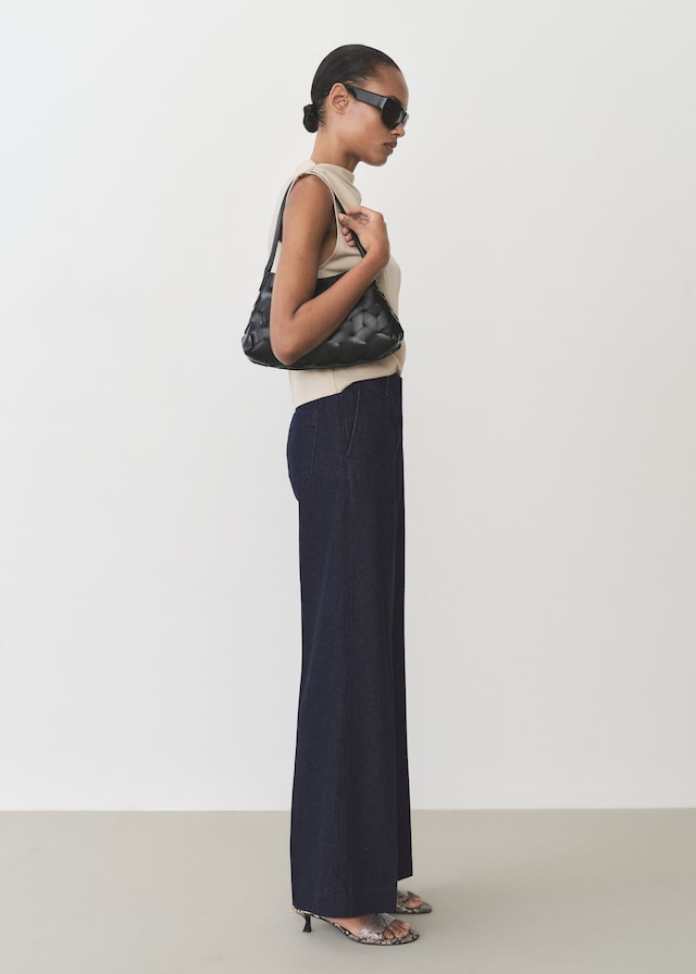 Mango High-Waist-Jeans mit weitem Bein Bis zu 65% Rabatt
