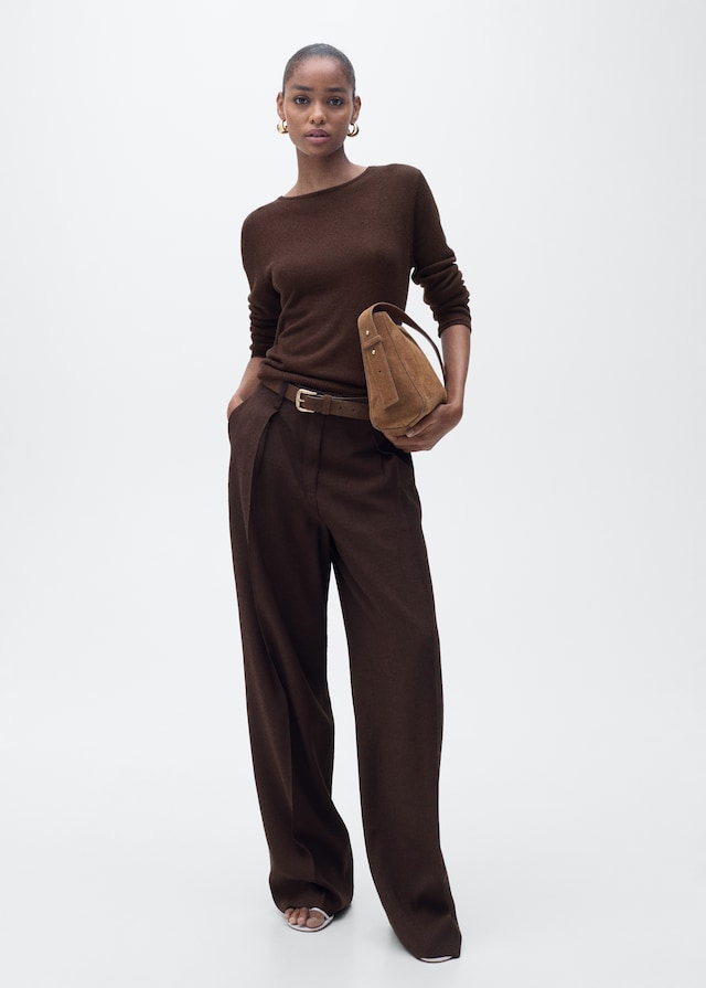 Mango Pullover aus Leinengemisch mit Bateau-Ausschnitt Bis zu 55% Rabatt