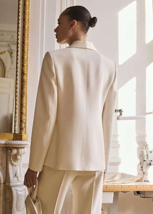 Mango Anzugjacke mit Reverskragen aus Satin 50% Rabatt für begrenzte Zeit