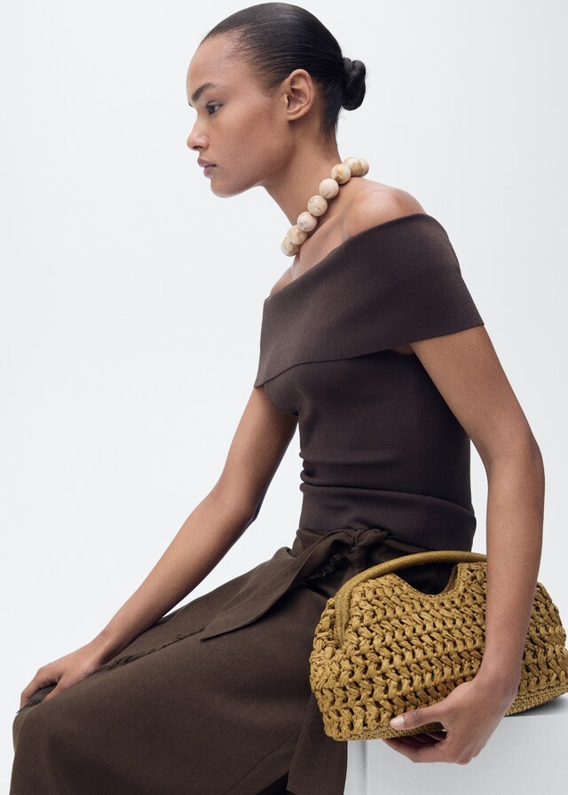 Mango Sarong-Rock aus Leinen im Angebot