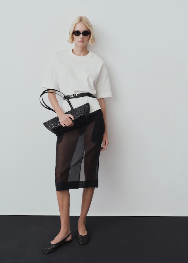 Mango Oversize Baumwoll-T-Shirt Exklusivangebot